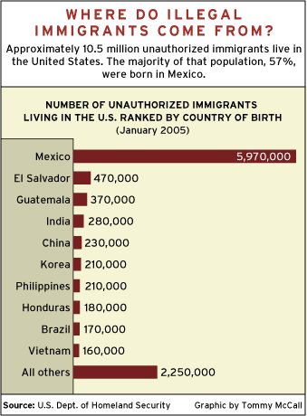 Where do most immigrants come from?