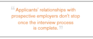 QUOTE: Applicants' relationships with prospective employers...