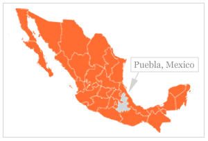 MAP: Puebla, Mexico