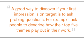 QUOTE: A good way to discover if your first impression...