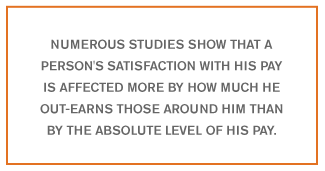 QUOTE: Numerous studies show that a person's satisfaction...