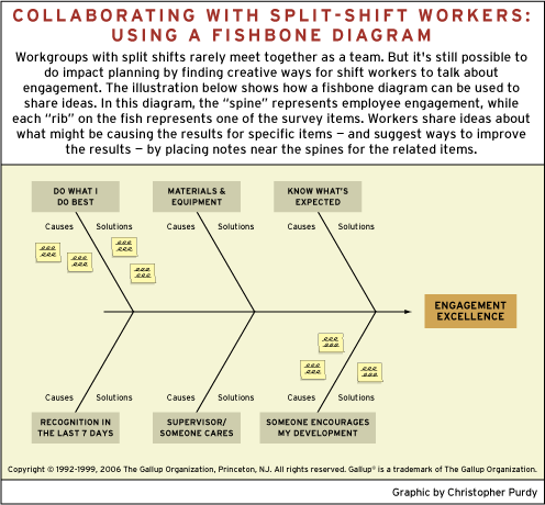 CHART: Collaborating With Split-Shift Workers: Using a Fishbone Diagram