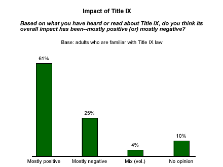 Most Americans know not much or nothing at all about Title IX