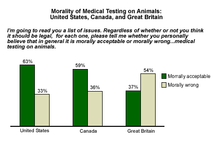 Americans, Britons at Odds on Animal Testing