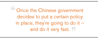 QUOTE: Once the Chinese government decides... 